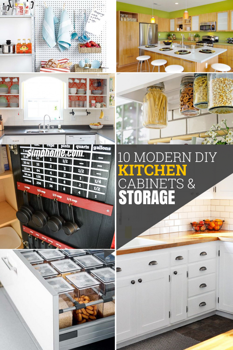 10 DIY Modern Kitchen Cabinet Ideas and Storage - Simphome