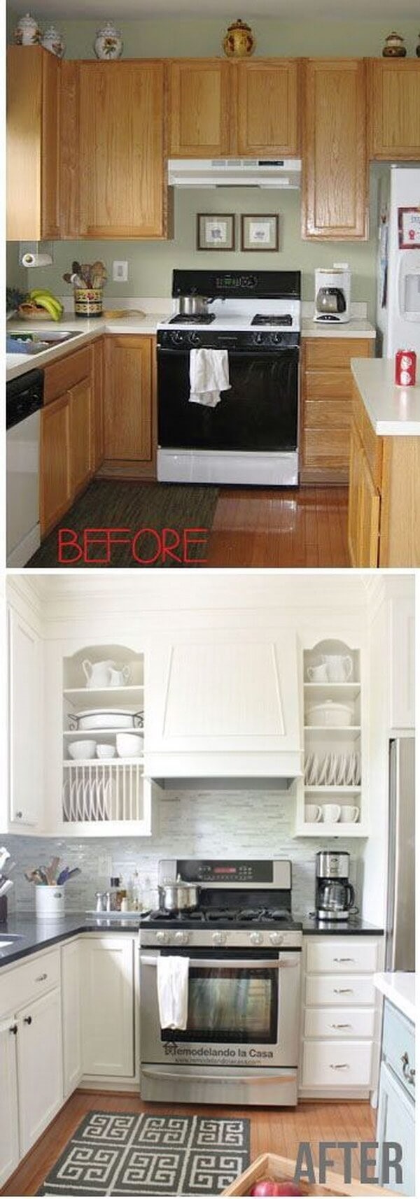 10 DIY Before and After Cabinet Makeover Projects - Simphome