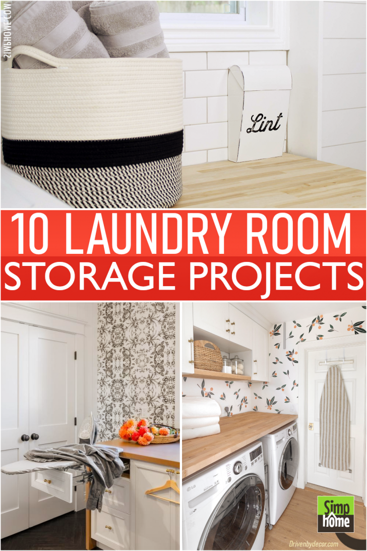 10 Laundry Room Storage Project Ideas - Simphome