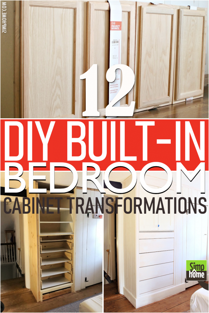 12 DIY Built-In Bedroom Cabinets Transformations Projects - Simphome