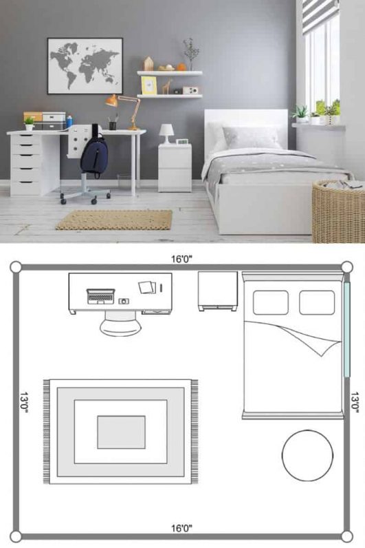 10 Small Bedroom Layouts with Desk and Dresser Ideas - Simphome